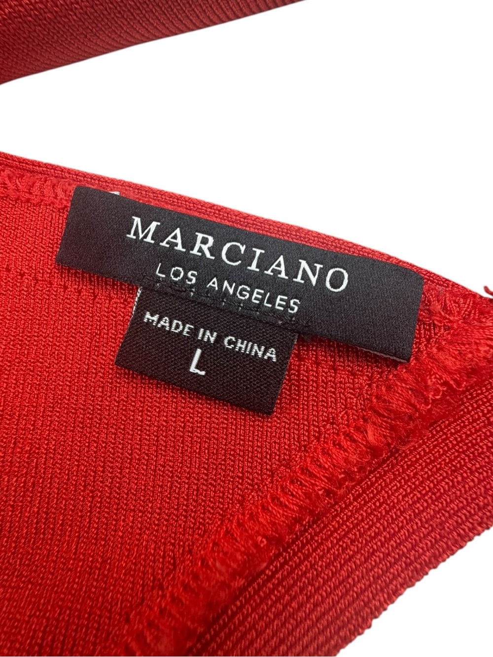 Marciano GUESS Women’s Escape Red Bandage Mini Dress In Size Large - Picture 6 of 10